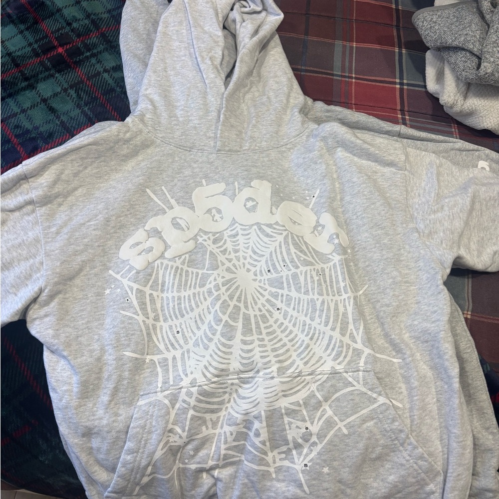 Reebok Light Gray Spider Web Hoodie